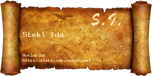 Stekl Ida névjegykártya