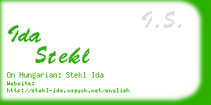 ida stekl business card